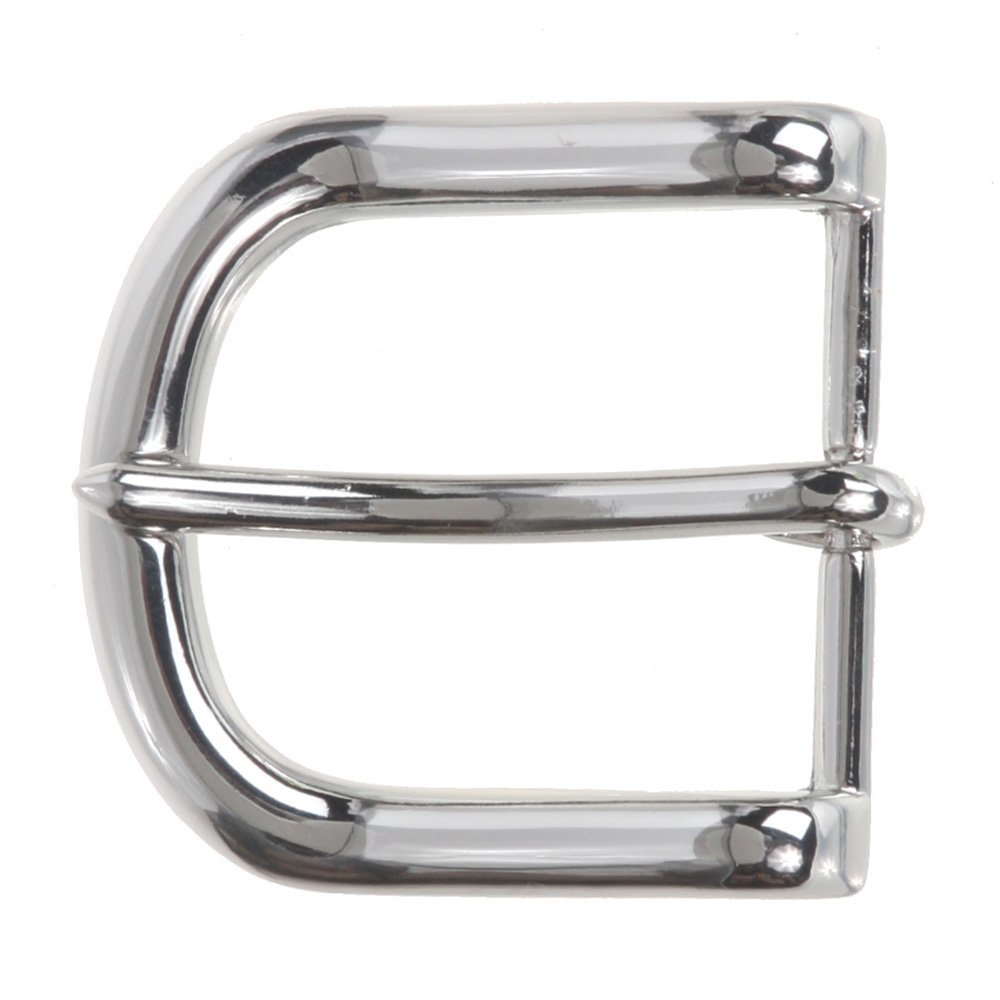 1 5/8" (40 mm) Nickel Free Single Prong Horseshoe Belt Buckle, Silver