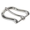 1 5/8" (40 mm) Nickel Free Single Prong Horseshoe Belt Buckle, Silver view 2