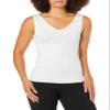 Cinema Etoile Women's Two-Way Camisole V and Scoop Neck, White, Large
