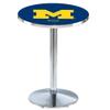 Holland Bar Stool Co. L214-36" Chrome Michigan Pub Table view 1