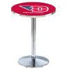 Holland Bar Stool Co. L214-36" Chrome University of Dayton Pub Table view 1