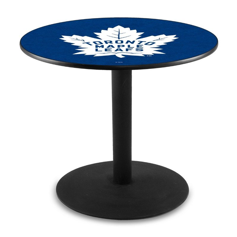 Holland Bar Stool Co. L214-42" Black Wrinkle Toronto Maple Leafs Pub Table