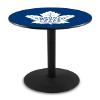 Holland Bar Stool Co. L214-42" Black Wrinkle Toronto Maple Leafs Pub Table view 1