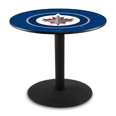 Holland Bar Stool Co. L214-42" Black Wrinkle Winnipeg Jets Pub Table