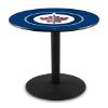 Holland Bar Stool Co. L214-42" Black Wrinkle Winnipeg Jets Pub Table view 1
