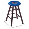 Holland Bar Stool Co. Oak Counter Stool in Dark Cherry Finish with DePaul Seat by The view 2