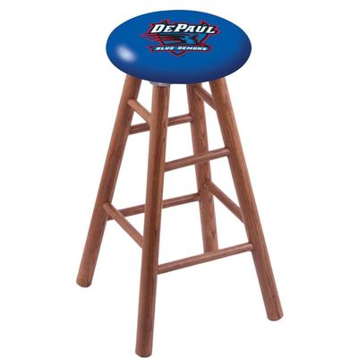 Holland Bar Stool Co. Oak Bar Stool in Medium Finish with DePaul Seat by The