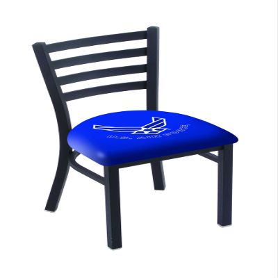 Holland Bar Stool Co. L00418 Black Wrinkle U.S. Air Force Stationary Chair with Ladder Style Back by The