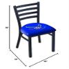 Holland Bar Stool Co. L00418 Black Wrinkle U.S. Air Force Stationary Chair with Ladder Style Back by The view 2