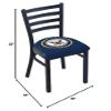 Holland Bar Stool Co. L00418 Black Wrinkle U.S. Navy Stationary Chair with Ladder Style Back by The view 2