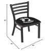 Holland Bar Stool Co. L00418 Black Wrinkle POW/MIA Stationary Chair with Ladder Style Back by The view 2