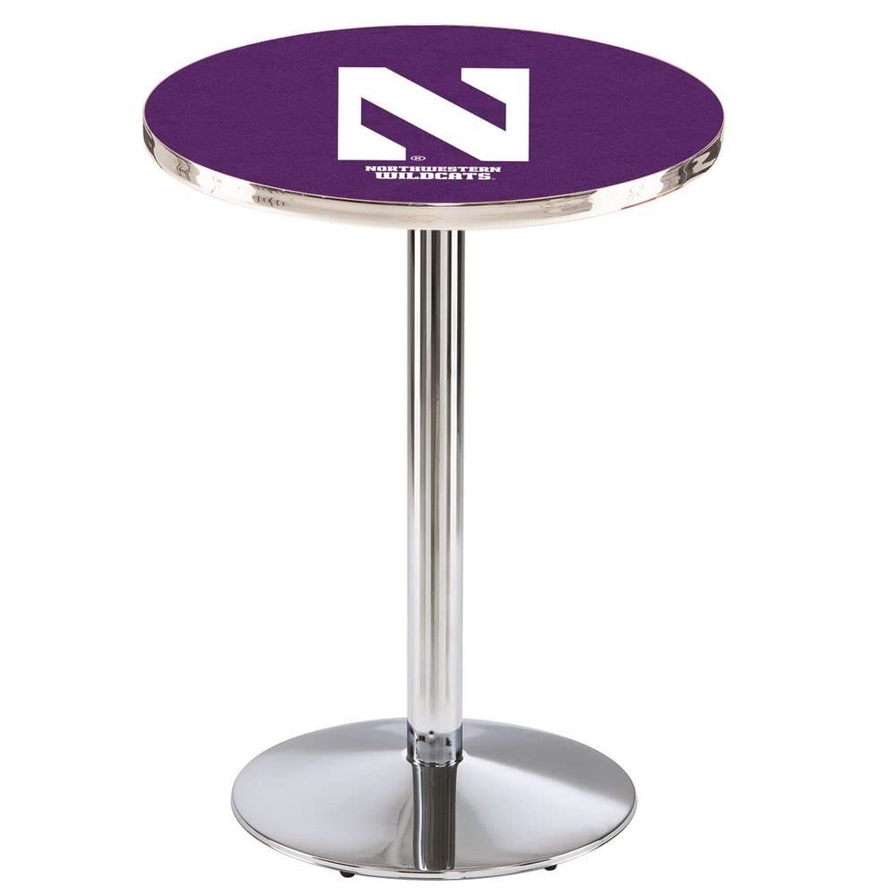 Holland Bar Stool Co. L214-42" Chrome Northwestern Pub Table