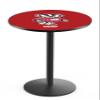 Holland Bar Stool Co. L214-42" Black Wrinkle Wisconsin Badger Pub Table view 1