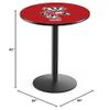 Holland Bar Stool Co. L214-42" Black Wrinkle Wisconsin Badger Pub Table view 2