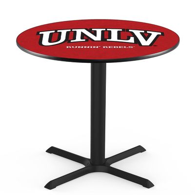 Holland Bar Stool Co. L211-36" Black Wrinkle UNLV Pub Table with 36" Dia. top