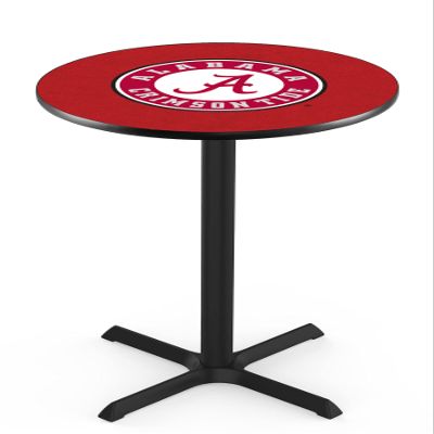 Holland Bar Stool Co. L211-42" Black Wrinkle Alabama Pub Table with 36" Dia. top