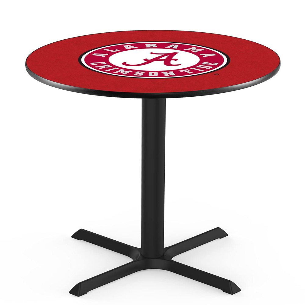 Holland Bar Stool Co. L211-42" Black Wrinkle Alabama Pub Table with 36" Dia. top