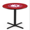 Holland Bar Stool Co. L211-42" Black Wrinkle Alabama Pub Table with 36" Dia. top view 1