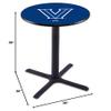 Holland Bar Stool Co. L211-36" Black Wrinkle Villanova Pub Table with 36" Dia. top view 2
