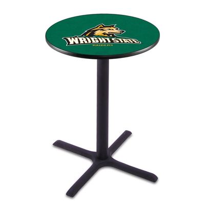 Holland Bar Stool Co. L211-36" Black Wrinkle Wright State Pub Table with 36" Dia. top