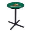 Holland Bar Stool Co. L211-36" Black Wrinkle Wright State Pub Table with 36" Dia. top view 1