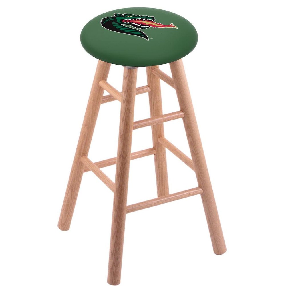 Holland Bar Stool Co. Oak Bar Stool in Natural Finish with UAB Seat by The