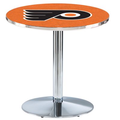 Holland Bar Stool Co. L214-42" Chrome Philadelphia Flyers Pub Table