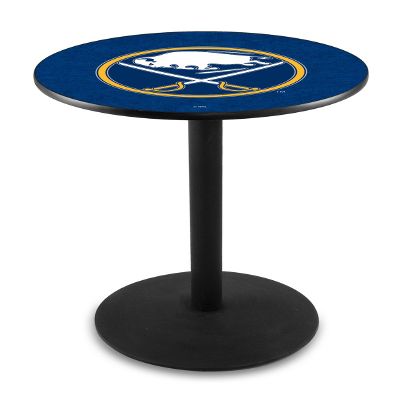 Buffalo Sabres Officially Licensed L214 Black Wrinkle, 42" Tall Pub Table - NHL - 28" Top