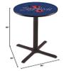Holland Bar Stool Co. L211-36" Black Wrinkle Tulsa Pub Table with 36" Dia. top view 2