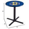 Holland Bar Stool Co. L211-36" Black Wrinkle South Dakota State Pub Table with 36" Dia. top view 2