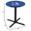 Holland Bar Stool Co. L211-42" Black Wrinkle Eastern Illinois Pub Table view 2