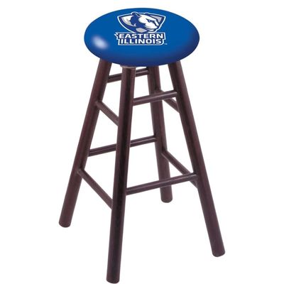 Holland Bar Stool Co. Oak Extra Tall Bar Stool in Dark Cherry Finish with Eastern Illinois Seat by The