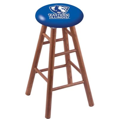 Holland Bar Stool Co. Oak Extra Tall Bar Stool in Medium Finish with Eastern Illinois Seat by The
