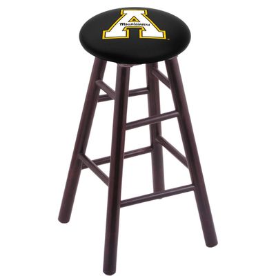 Holland Bar Stool Co. Maple Counter Stool in Dark Cherry Finish with Appalachian State Seat by The