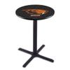 Holland Bar Stool Co. L211-42" Black Wrinkle Oregon State Pub Table with 36" Dia. top view 1