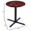 Holland Bar Stool Co. L211-42" Black Wrinkle Texas State Pub Table view 2