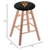 Holland Bar Stool Co. Oak Bar Stool in Natural Finish with Arizona State (Pitchfork) Seat by The view 2
