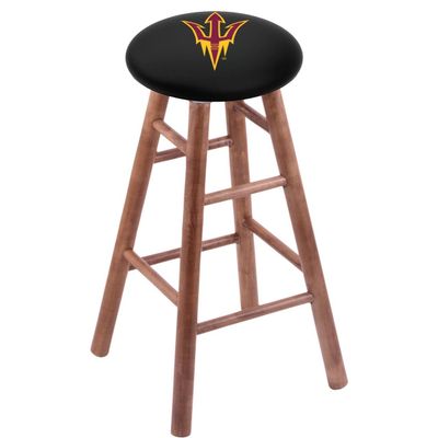 Holland Bar Stool Co. Maple Bar Stool in Medium Finish with Arizona State (Pitchfork) Seat by The