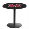 Holland Bar Stool Co. L214-42" Black Wrinkle Miami (OH) Pub Table view 1