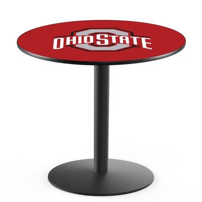 Holland Bar Stool Co. L214-42" Black Wrinkle Ohio State Pub Table