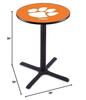 Holland Bar Stool Co. L211-36" Black Wrinkle Clemson Pub Table with 36" Dia. top view 2