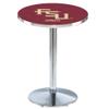 Holland Bar Stool Co. L214-42" Chrome Florida State (Script) Pub Table view 1