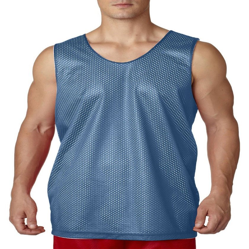 A4 Mens Reversible Mesh Tank Top | Cooling Dry Wick Shirt | High-Performance Moisture-Wicking Sleeveless Tee | Multisport Active Wear | Gym, Workout, Sports, & Running Top | Royal/Gold