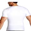 Insta Slim - Made in USA - Slimming Compression Short Sleeve V-Neck for Men. Back & Hernia Suport with Tummy Control (White-3X) view 3