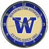 NCAA Washington Huskies Chrome Clock, 12" x 12" view 1