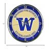 NCAA Washington Huskies Chrome Clock, 12" x 12" view 2