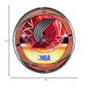NBA Portland Trailblazers Chrome Clock view 2