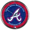 MLB Atlanta Braves Chrome Clock, 12" x 12" view 1