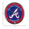 MLB Atlanta Braves Chrome Clock, 12" x 12" view 2