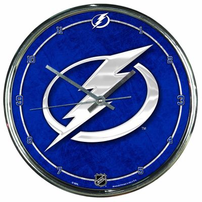 NHL Tampa Bay Lightning Chrome Clock
